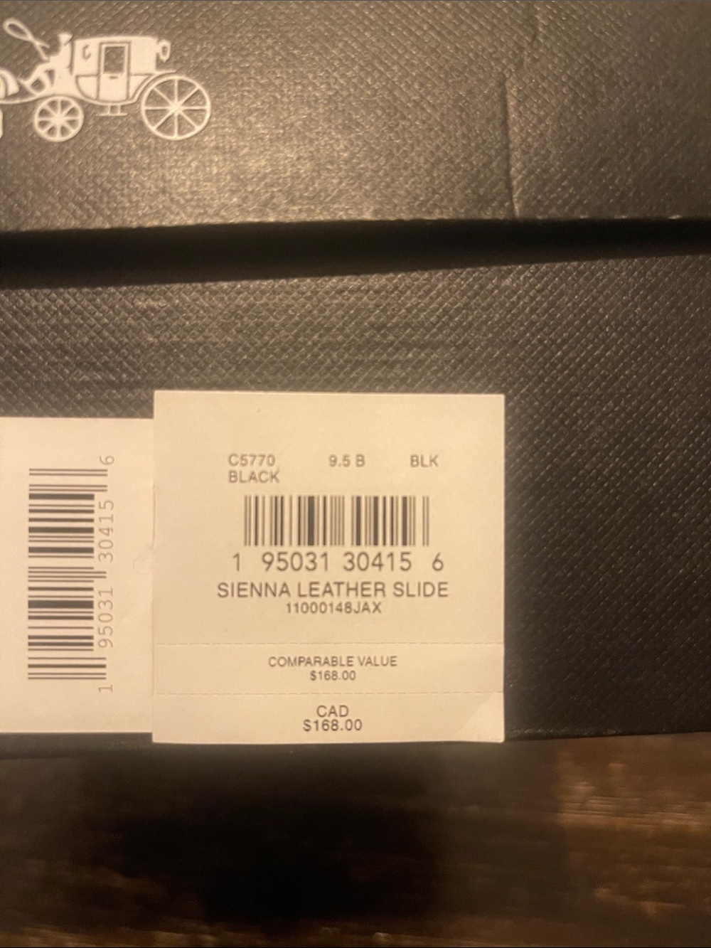 Coach Black Sienna Leather Slide Mule